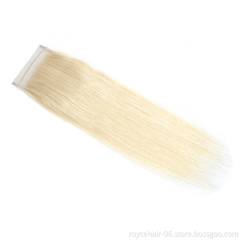 Wholesale 613 Blond 4*4 Lace Closure, Brazilian Body Wave Virgin Remy Human Hair Lace Closure